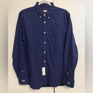 Brooks Brothers Men's Navy Blue Cotton Button-Down Shirt